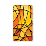 Yellow Stained Glass Mosaic Print Baby Crib Sheet