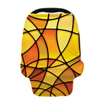 Yellow Stained Glass Mosaic Print Baby Seat Cover