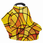 Yellow Stained Glass Mosaic Print Baby Seat Cover