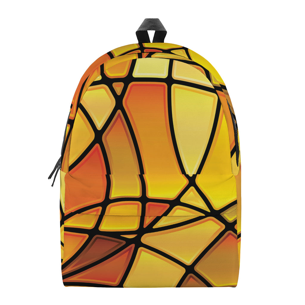 Yellow Stained Glass Mosaic Print Backpack