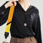 Yellow Stained Glass Mosaic Print Bag Strap