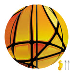 Yellow Stained Glass Mosaic Print Basketball