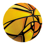 Yellow Stained Glass Mosaic Print Basketball