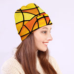 Yellow Stained Glass Mosaic Print Beanie