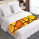 Yellow Stained Glass Mosaic Print Bed Runner