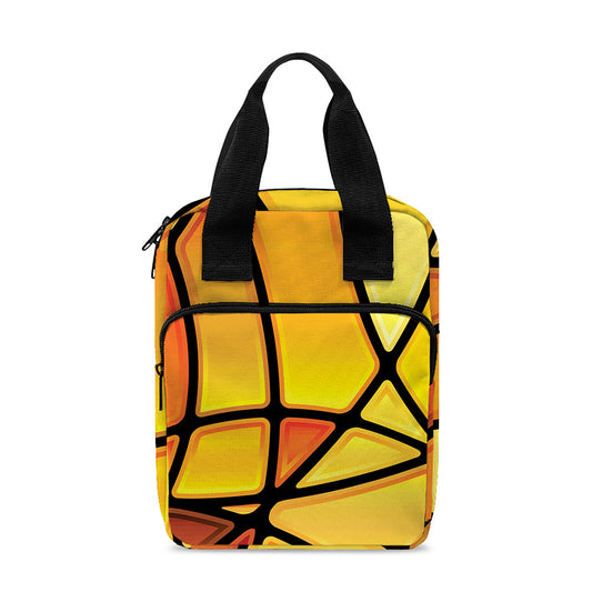 Yellow Stained Glass Mosaic Print Bible Tote Bag