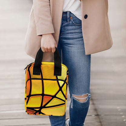 Yellow Stained Glass Mosaic Print Bible Tote Bag