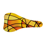 Yellow Stained Glass Mosaic Print Bicycle Seat Cover