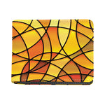 Yellow Stained Glass Mosaic Print Bifold Wallet