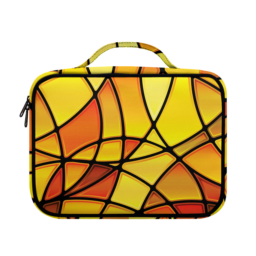 Yellow Stained Glass Mosaic Print Briefcase Bible Bag