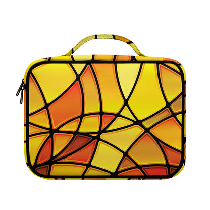 Yellow Stained Glass Mosaic Print Briefcase Bible Bag