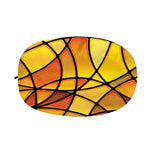Yellow Stained Glass Mosaic Print Car Side Mirror Covers