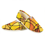 Yellow Stained Glass Mosaic Print Casual Shoes