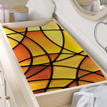 Yellow Stained Glass Mosaic Print Changing Pad Cover
