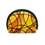 Yellow Stained Glass Mosaic Print Coin Purse