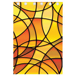 Yellow Stained Glass Mosaic Print Curtain