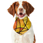 Yellow Stained Glass Mosaic Print Dog Bandana