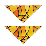 Yellow Stained Glass Mosaic Print Dog Bandana