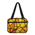 Yellow Stained Glass Mosaic Print Double Strap Bible Bag