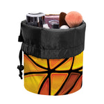 Yellow Stained Glass Mosaic Print Drawstring Makeup Bag