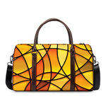 Yellow Stained Glass Mosaic Print Duffle Bag