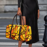 Yellow Stained Glass Mosaic Print Duffle Bag