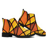 Yellow Stained Glass Mosaic Print Flat Ankle Boots