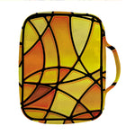 Yellow Stained Glass Mosaic Print Front Pocket Bible Bag