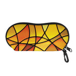 Yellow Stained Glass Mosaic Print Glasses Case