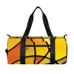 Yellow Stained Glass Mosaic Print Gym Bag