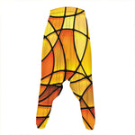 Yellow Stained Glass Mosaic Print Hammer Pants