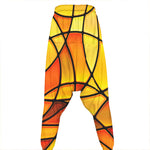 Yellow Stained Glass Mosaic Print Hammer Pants
