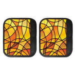 Yellow Stained Glass Mosaic Print Handle Covers