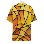 Yellow Stained Glass Mosaic Print Hawaiian Shirt
