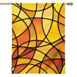 Yellow Stained Glass Mosaic Print House Flag