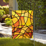 Yellow Stained Glass Mosaic Print House Flag