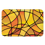 Yellow Stained Glass Mosaic Print Indoor Door Mat