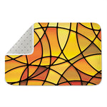Yellow Stained Glass Mosaic Print Indoor Door Mat