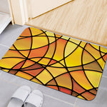Yellow Stained Glass Mosaic Print Indoor Door Mat