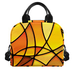 Yellow Stained Glass Mosaic Print Insulated Lunch Bag
