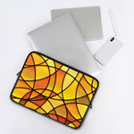 Yellow Stained Glass Mosaic Print Laptop Sleeve