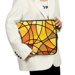 Yellow Stained Glass Mosaic Print Laptop Sleeve
