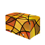 Yellow Stained Glass Mosaic Print Leather Tissue Box Cover