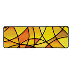 Yellow Stained Glass Mosaic Print Long Kitchen Mat