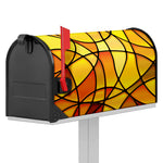 Yellow Stained Glass Mosaic Print Mailbox Cover