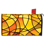 Yellow Stained Glass Mosaic Print Mailbox Cover
