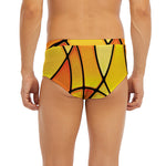 Yellow Stained Glass Mosaic Print Men's Briefs