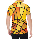 Yellow Stained Glass Mosaic Print Men's Shirt