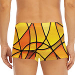 Yellow Stained Glass Mosaic Print Men's Short Boxer Briefs