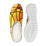 Yellow Stained Glass Mosaic Print Mesh Casual Shoes